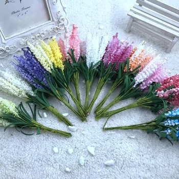 1 Buchet (10 branch) de Mătase Artificială de Înaltă Calitate Lavanda PE Material Nuntă Decorațiuni DIY Ghirlanda Ambarcațiuni de Flori