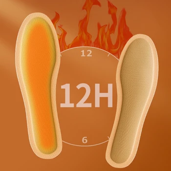 1 Pereche Auto Termală Încălzită Tălpi De Picioare Cald Cald Branțuri Pentru Femei, Omul de Iarnă Pantofi de Sport de Auto-încălzire Pantofi Tampoane