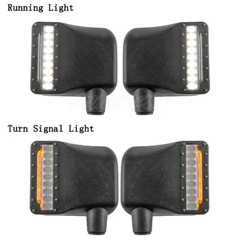 1 Pereche Plastic ABS Negru Lumină Oglinda Retrovizoare Cover Amber Turn Semnal de Lumină Albă, Lumină de Funcționare pentru Jeep Wrangler JK