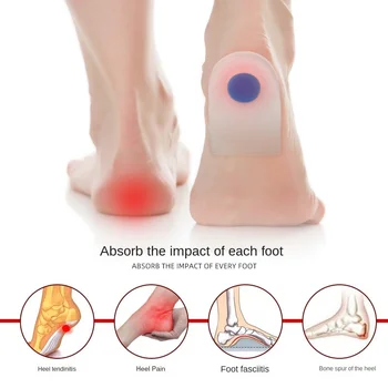 1 Pereche Silicon Gel Insoles Perna Toc pentru Picioare Talpa Scuti de Dureri de Picioare Protectori Ultimul Suport Pantofi Pad de Îngrijire de Picioare Insertii