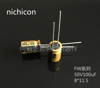 10buc/20buc NICHICON acustice condensatoare FW series 50v100uf 8*11.5 L audio condensator super-condensatori electrolitici transport gratuit