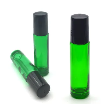10buc Gol Verde 10ml cu Role de Sticlă Groasă Parfum Flacon de Ulei Esential 10 ml Roll-On Mingea Eșantion Sticla Transport Gratuit