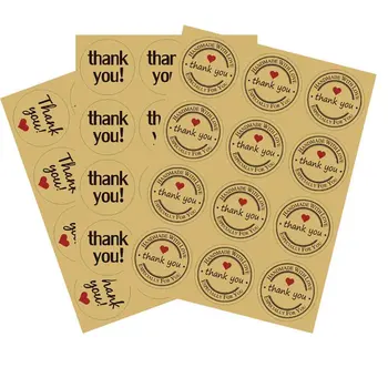 10buc Multumesc Autocolante Etichete Sigilii Vă Mulțumesc pentru Susținerea Meu de Afaceri Mici Autocolante Rotunde Kraft Roz Negru Etichete Pentru Magazin