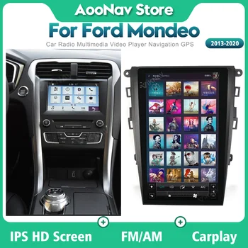 13.3 inch tesla ecran Android 9.0 Radio Auto Pentru Ford Mondeo 2013-2020 GPS de navigare vertical cu ecran tactil și carplay