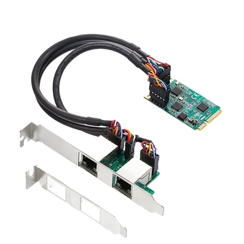 2.5 G Mini Pcie Pentru RJ45 placa de Retea Dual Porturi 2500Mbps Mini PCI Express NIC Lan Card Pentru Realtek Chipset 8125B