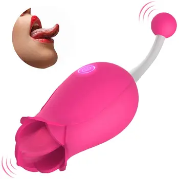 2 în 1 Lins și de Înaltă Frecvență G-Spot a Crescut Vibratorul Clitoridian Clitorisul cu Limba Stimulator Vaginal San Mamelonului Masaj