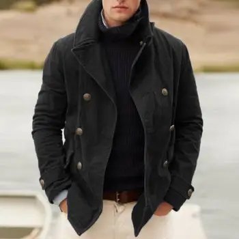2021 bărbați toamnă și de iarnă Europene și Americane de comerț exterior de agrement moda deschide garnitură de culoare solidă haina bărbați