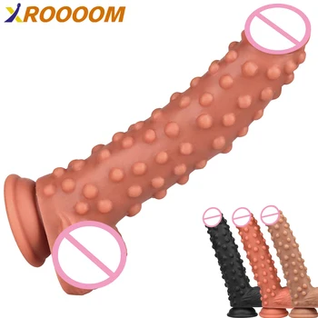 23cm Realistic Dildo cu ventuza Puternica pentru Maini-Joc Gratuit,Flexibil Vibrator Natural Penis Urias pentru Vaginala G-spot pentru Femei