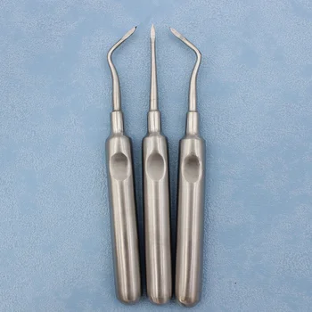 3Pcs din Oțel Inoxidabil Dentare Luxating Lift Lift Dinți Clareador Curbat Rădăcină Hexagon se Ocupe de Dentist Instrument Chirurgical Instrument