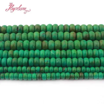 3x6 .4x8 .6x10mm Rondelle GreenTurquoise Piatra Margele Vrac Pentru DIY Colier Bratari Bijuterii de Luare De 15