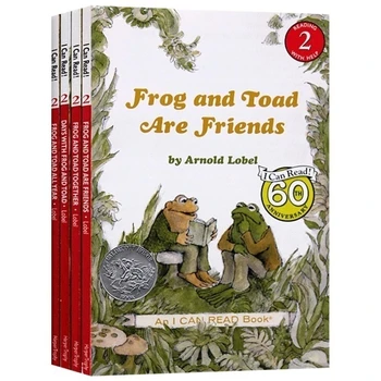 4 Cărți/Set POT CITI Broasca și Broasca Sunt Prieteni copii Copii engleză Imagine Povești de Vârstă 4-8 Ani