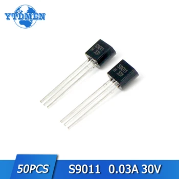 50pcs S9011 Tranzistor cu Siliciu, Tranzistori NPN Kit PENTRU a-92 30v 30mA de Componente Electronice Triodă Tranzistori set