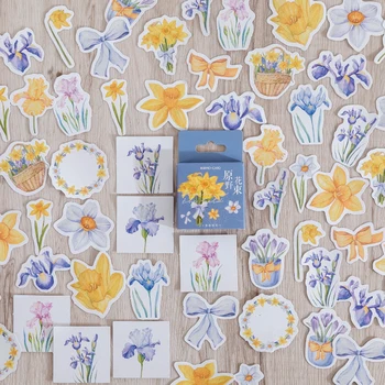 56boxes Mici proaspete și străin de Flori noi Papetărie Hârtie Autocolant Fulgi de DIY Etichete Decorative pentru Scrapbooking