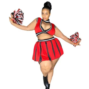 5XL Sexy Femei din Două Piese Subțire Fusta Scurta Costum Roșu fără Mâneci Vesta + Fusta a-Line Mini Costum de Sport 2022 Casual de Vara de Îmbrăcăminte