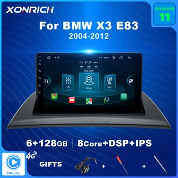 6GB+128GB Android 11 Radio Auto Multimedia Player Pentru BMW X3 E83 2004-2012 Navigare GPS NR. 2 Din Dvd Autoradio RDS Carplay DSP