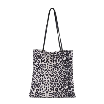 6PCS/LOT Leopard de Imprimare Geantă de Umăr de Catifea Vintage Fashion Tote geantă de Mână de Femei Casual Ladies Cumpărături, Genți de mână Pungă