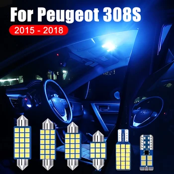 7PCS Erori 12V Auto Bec LED-uri de Interior Dome Lumini de Lectură Portbagaj Lămpi se Potrivesc Pentru Peugeot 308S 2015 2016 2017 2018 Accesorii