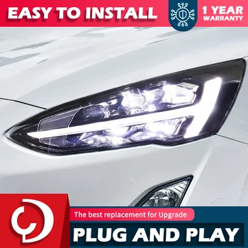 AKD Faruri Pentru Ford Focus 2019-2022 Sedan Hatchback LED DRL Design Dinamic Lumina de Semnalizare Față Lampă de Asamblare Accesorii