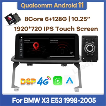 Android 11 Snapdragon 6G+128G Auto Multimedia GPS Navigatie pentru BMW X3 E53 1998-2005 Radio Stereo Cap UnitCarPlay
