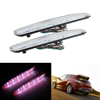 ANGRONG 2X LED Bara Spate Reflector Coada Opri Lumina de Frână, Lămpile Cu Capac transparent Roșu Pentru Mazda