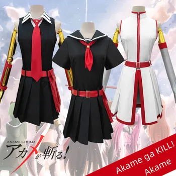 Anime Akame Ga Kill Cosplay Costum Negru Jk Uniformă Fusta Buzunar Aldult Femeie Sexy Kawaii Carnaval De Halloween Costum De Marinar