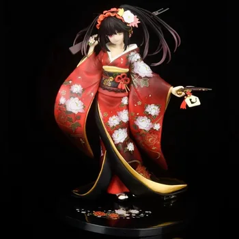Anime Data Un Live Tokisaki Kurumi Coșmar Kimono PVC figurina de Colectie Model de Păpușă Jucărie 23cm