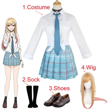 Anime, Fată de Liceu Student JK Uniformă Fusta Mea Dress-Up, Draga Marin Kitagawa Cosplay Costum