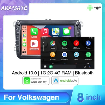 Auto 2din Radio Android 10.0 Auto Multimedia Player Carplay, Android Auto FM Bluetooth, Wifi, GPS de Navigare Pentru Volkswagen, Skoda
