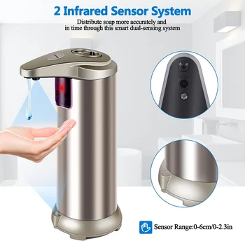 Automate de Detectare Săpun Dozator de 250 ml Spuma Mașină de Spălat Infraroșu Senzor Inteligent de Spălare de Mână cu Impermeabil de Bază