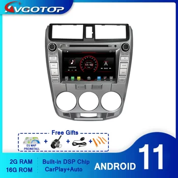 AVGOTOP Android 11 WINCE GPS Bluetooth Radio Auto DVD Player pentru HONDA CITY 1.5 T 2008 2012 2G 16G MP3 MP4 Wifi Vehicul Multimedia