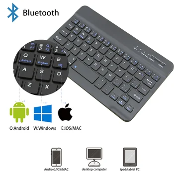 Bluetooth Wireless Keyboard Reîncărcabilă Mini Tastaturi Portabile 78 Taste Ultra Slim Tastatura Pentru IOS, Android Telefon Windows PC iPad