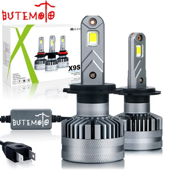 BUTEMOTO Turbo Auto Faruri LED Lampa 200W 20000LM Lumina H4 H7 H11 9005 9006 9012 CANBUS fara Eroare Automată a Farurilor Diode
