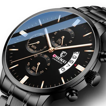 Bărbați Ceasuri Cronograf Top Brand De Lux Sport Cuarț Ceas Pentru Bărbați Impermeabil Casual Din Piele Ceasuri Relogio Masculino
