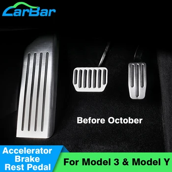 Carbar Accelerație, Frână Restul Pedala Pentru Tesla Model Y 19-21 Model 3 19-22 Aliaj De Aluminiu Sau Din Oțel Inoxidabil Nr Foraj Pedale