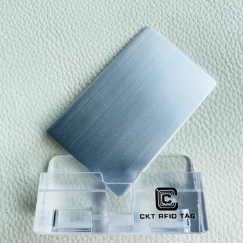 CKTRFID Plin de Culoare de Imprimare Periat Argint Metal Card Business Card Nfc Metal Carduri de Membru