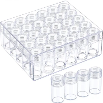 Clar Șirag de mărgele de Plastic Containere de Depozitare Set cu 30/32 Bucăți de Depozitare Borcane Diamant Pictura Accesoriu Cutie Sticle Transparente cu