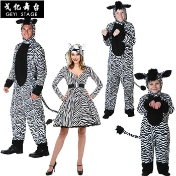 Copii pijamale zebra combinezoane băiat kigurumi animal cosplay dress cald iarna flanel moale fantezie de o noapte destul de pijamale de la