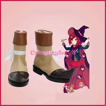 CosplayLove Danganronpa V3: Uciderea Armonie Himiko Yumeno Negru Pantofi Maro Cosplay Cizme Lungi Din Piele Custom Made Pentru Crăciun