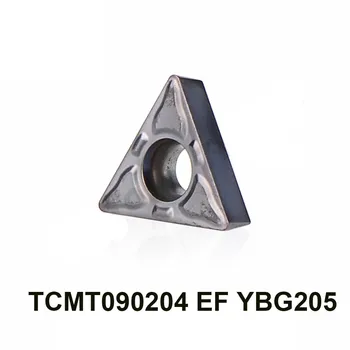 CT TCMT 090204 TCMT090204-EF YBG205 10buc Carbură de a Introduce Pozitiv Insertii de Finisare Inox, Metal, cutite de Strung
