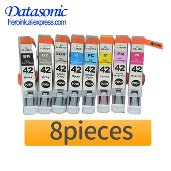 Datasonic 8pcs compatibil Cartuș de Cerneală Pentru canon CLI42 CLI 42 CLI-42 Pentru Canon PIXMA Pro-100 100 cartușe de Imprimantă Pro-100