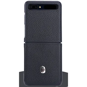 De lux Piele Telefon Caz de Eliberare Rapidă de Protecție Capacul din Spate pentru Samsung Galaxy Z Flip Accesorii Telefon