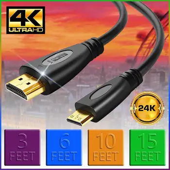 De înaltă Viteză, Mini HDMI-Compatibil cu Compatibil HDMI Cablu Adaptor Compatibil HDMI a-HDMI-Compatibil 4K Conector USB Cablu