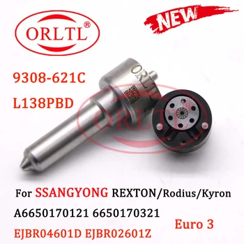 Diesel Kituri de Reparații EJBR04601D Common Rail Injector Duza L138PBD A6650170321 Valve 9308-621C Pentru SsangYong Rexton 2.7 XDI 163