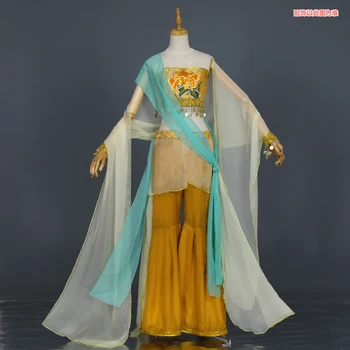 Dunhuang Feitian Hanfu Chineză Elemente de Basm spectacol de Dans Cosplay Costum culottes Halloween Craciun Petrecere de Lux