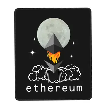 Ethereum Pe Lună Mouse Pad Non-Alunecare de Cauciuc Gaming Mousepad Bitcoin Blockchain Cryptocurrency Birou PC Computer de Birou Mat