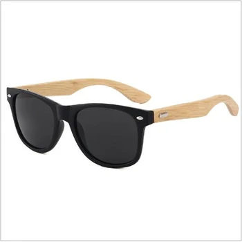 Femeie de moda ochelari de soare orez cuie de lemn de Bambus 2021 picior de lemn ochelari femei uv400 sportive și de agrement parasolar oglindă
