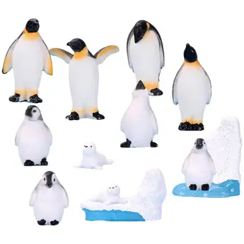 Figurina Pinguin Decor Ambarcațiuni Pinguin Jucării Toppers Tort De Crăciun Cadouri De Ziua De Nastere Pentru Copii, Copii Mici Acasă Decor Gradina