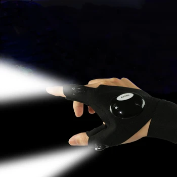 Fingerless Glove Lanterna LED-uri Lanterna în aer liber Instrument de Pescuit, Camping, Drumetii de Supraviețuire, de Salvare Multi Lumină Instrument Stânga/Dreapta
