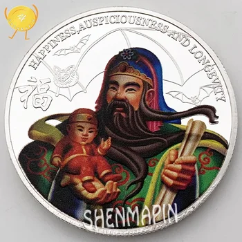 Fu Dumnezeu Vă Doresc Succes și Faimă Monedă de Argint de bun augur Dornic de Ping o Sănătate Mascota Broasca Monede de Colecție Cadou de Afaceri 60mm