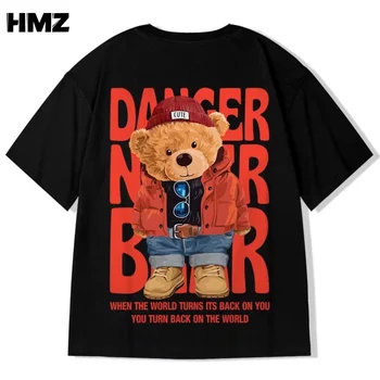 HMZ Harajuku Bumbac Tricou Gotic Desene animate Casual T-Shirt pentru Bărbați Hip Hop Supradimensionate Strada Topuri 2022 Vara Noi Suporta Imprimare Tricouri Barbati